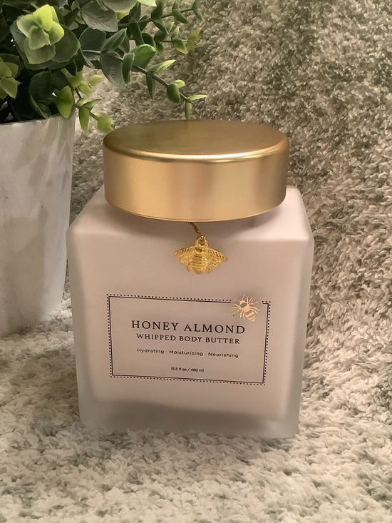 Enchante Accessories Other - Honey Almond Scented Whipped Body Butter NWT 15.50oz XL glass jar